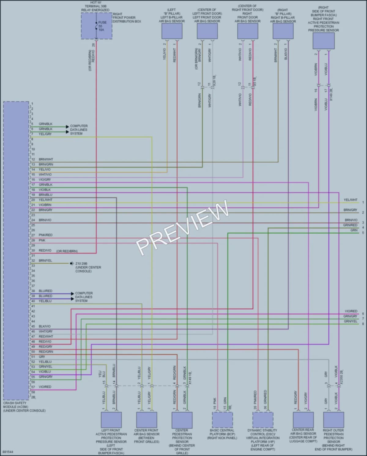 2024 BMW 760i Supplemental Restraints wiring diagram preview