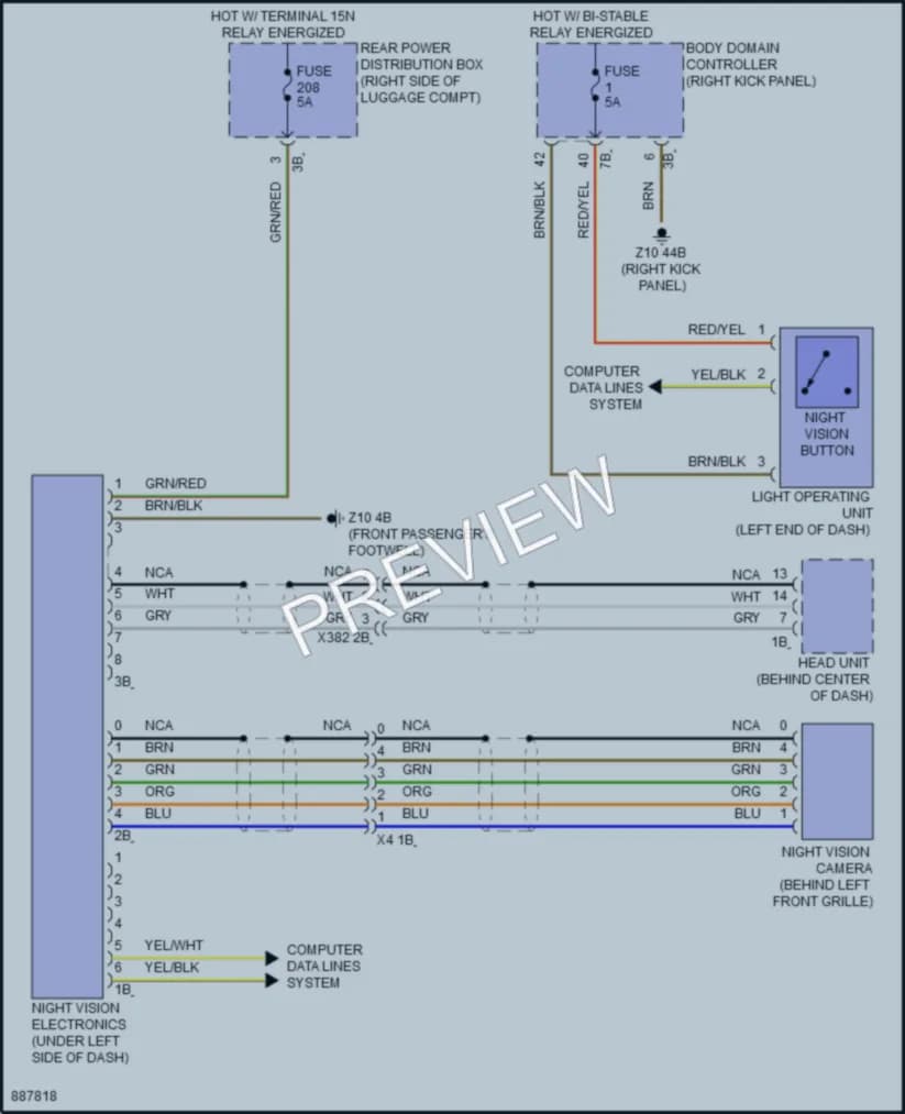2024 BMW 840iGranCoupe Instrument Cluster wiring diagram preview