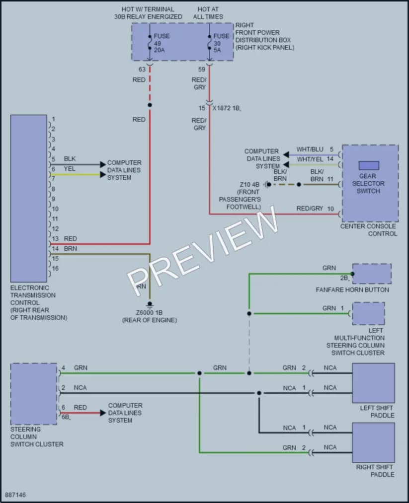 2024 BMW 840iGranCoupe Transmission wiring diagram preview