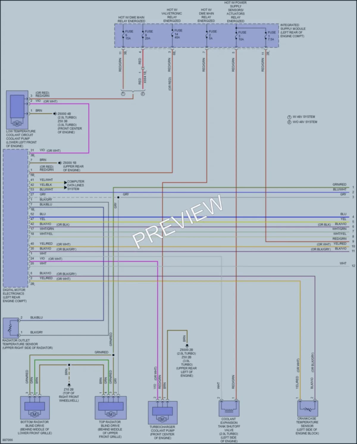 2024 BMW M2 Cooling Fan wiring diagram preview
