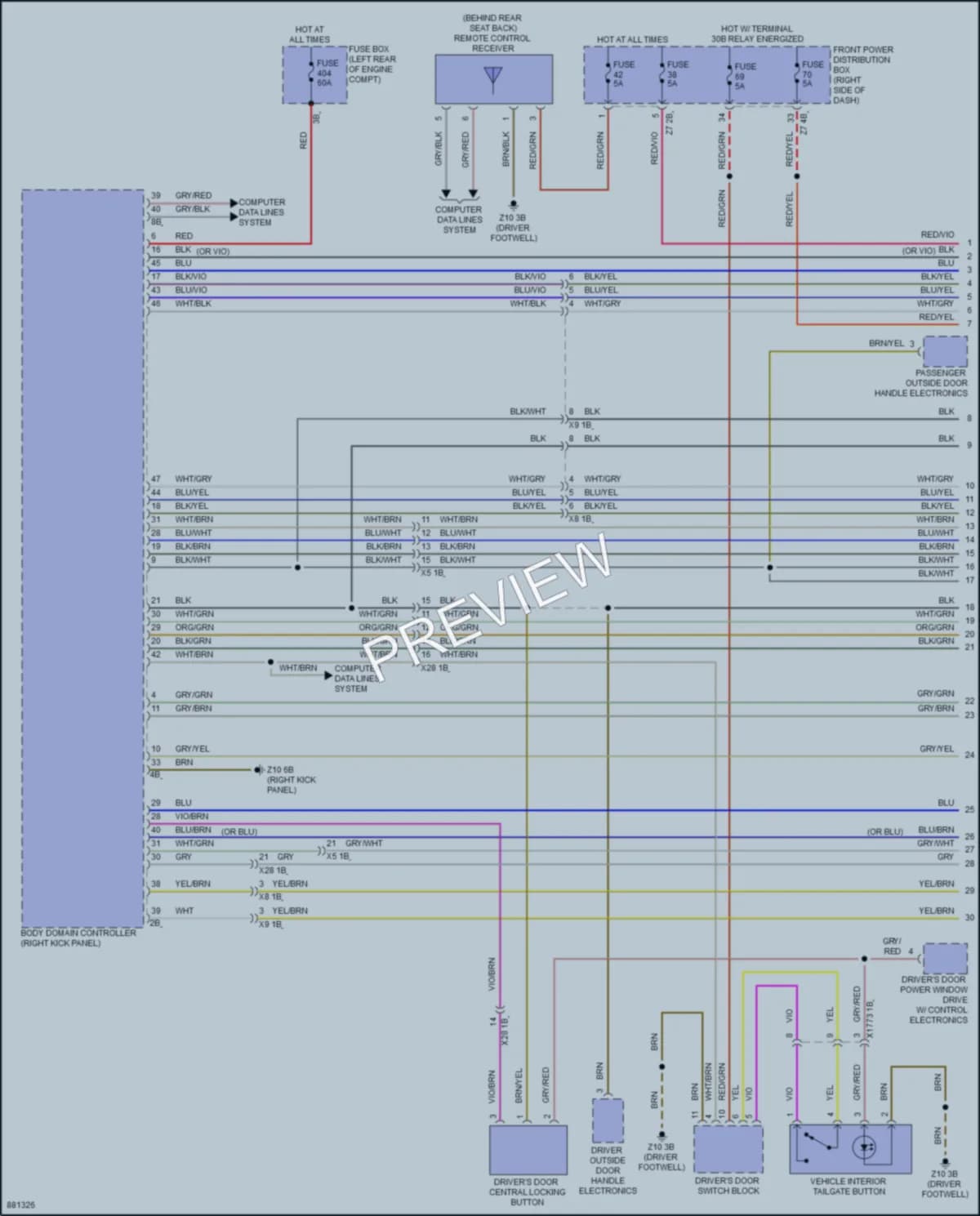 2024 BMW M235iGranCoupe Power Door Locks wiring diagram preview
