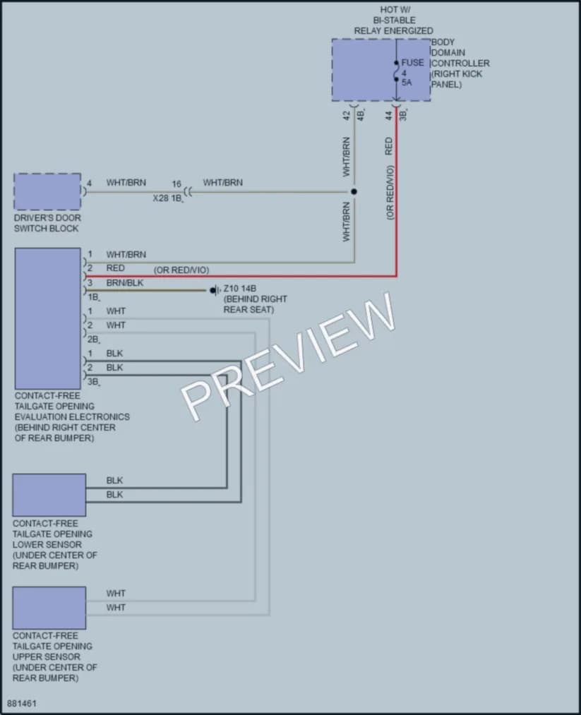 2024 BMW M235iGranCoupe Trunk Tailgate Fuel Door wiring diagram preview