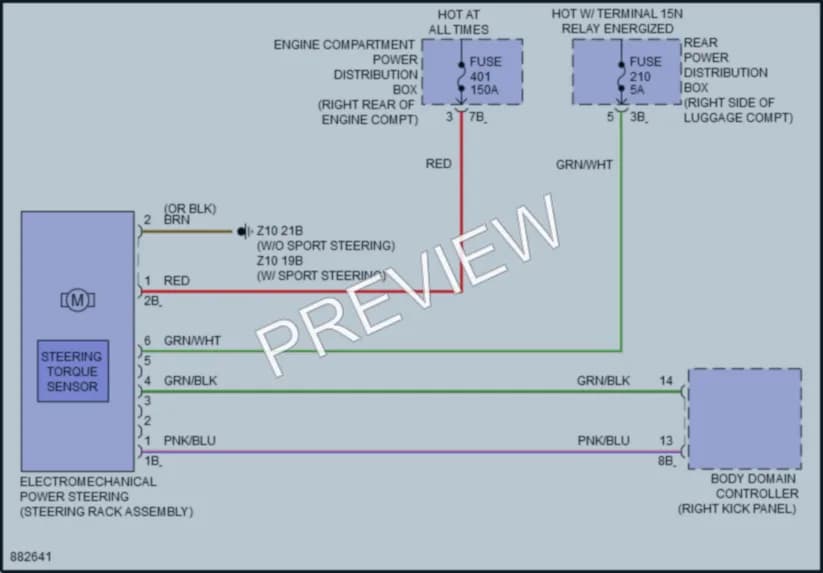 2024 BMW M240i Electronic Power Steering wiring diagram preview