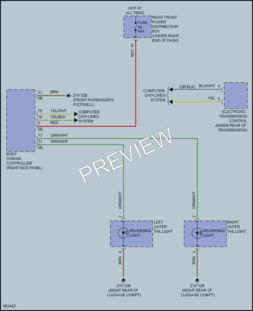 2024 BMW M240i Exterior Lights wiring diagram preview