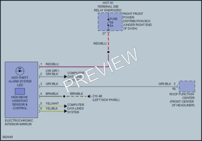 2024 BMW M240i Power Mirrors wiring diagram preview