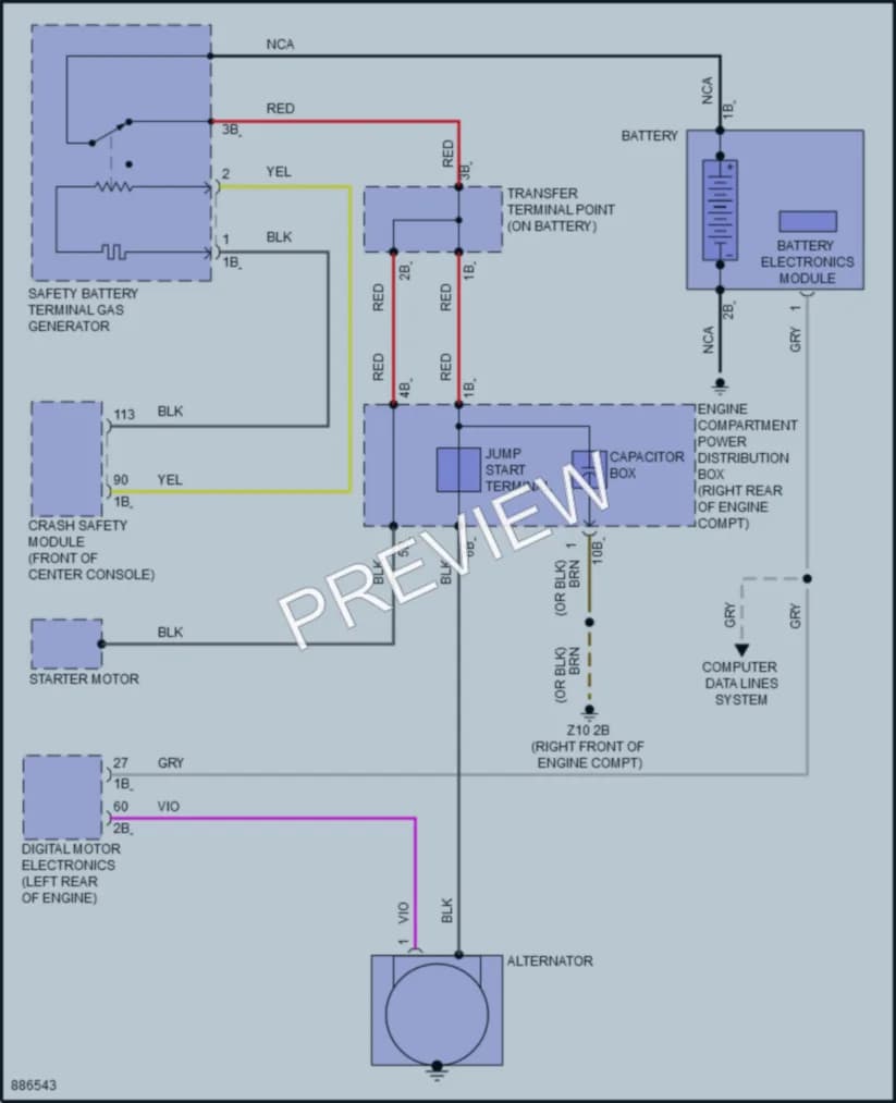 2024 BMW M3 Starting Charging wiring diagram preview