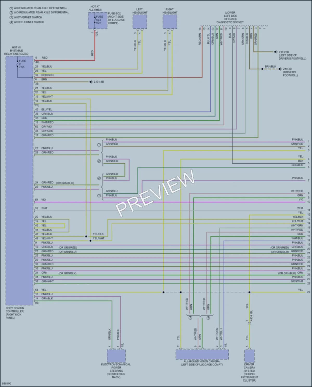 2024 BMW M340i Computer Data Lines wiring diagram preview