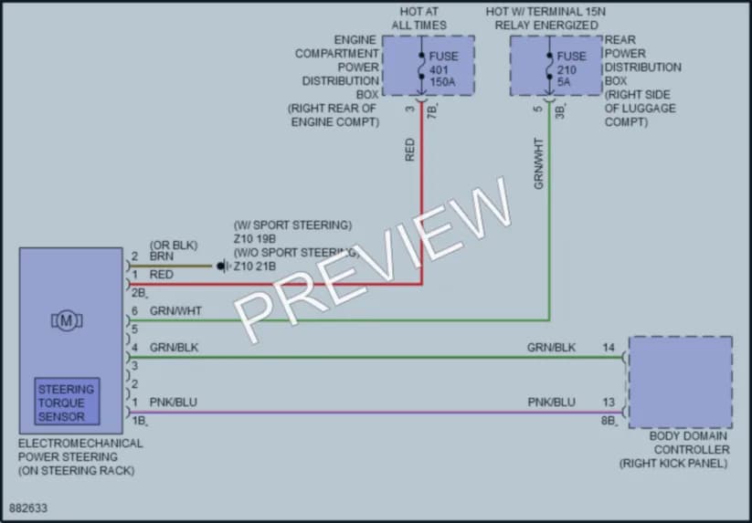2024 BMW M340i Electronic Power Steering wiring diagram preview