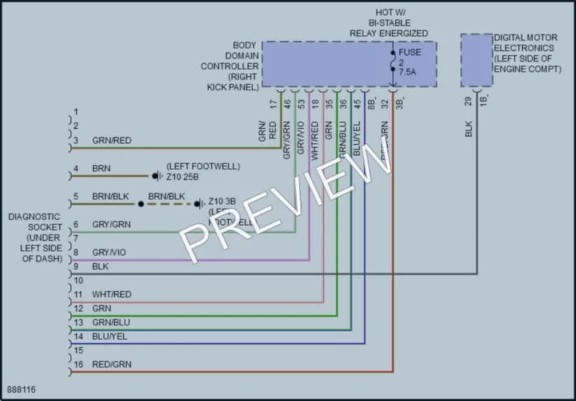 2024 BMW M4 Computer Data Lines wiring diagram preview