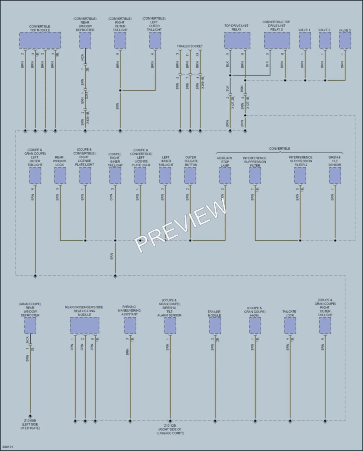 2024 BMW M4 Ground Distribution wiring diagram preview