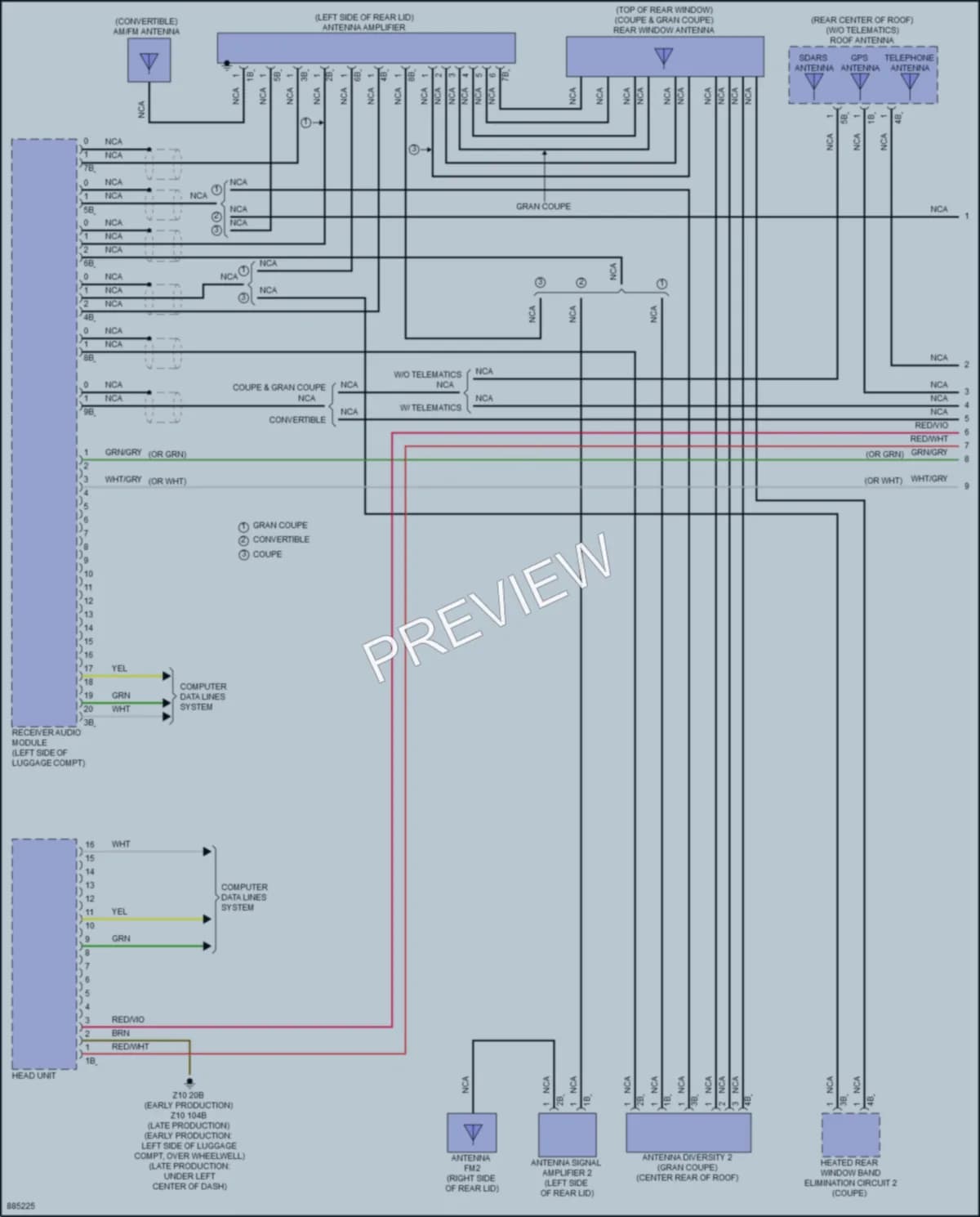 2024 BMW M440i Radio wiring diagram preview