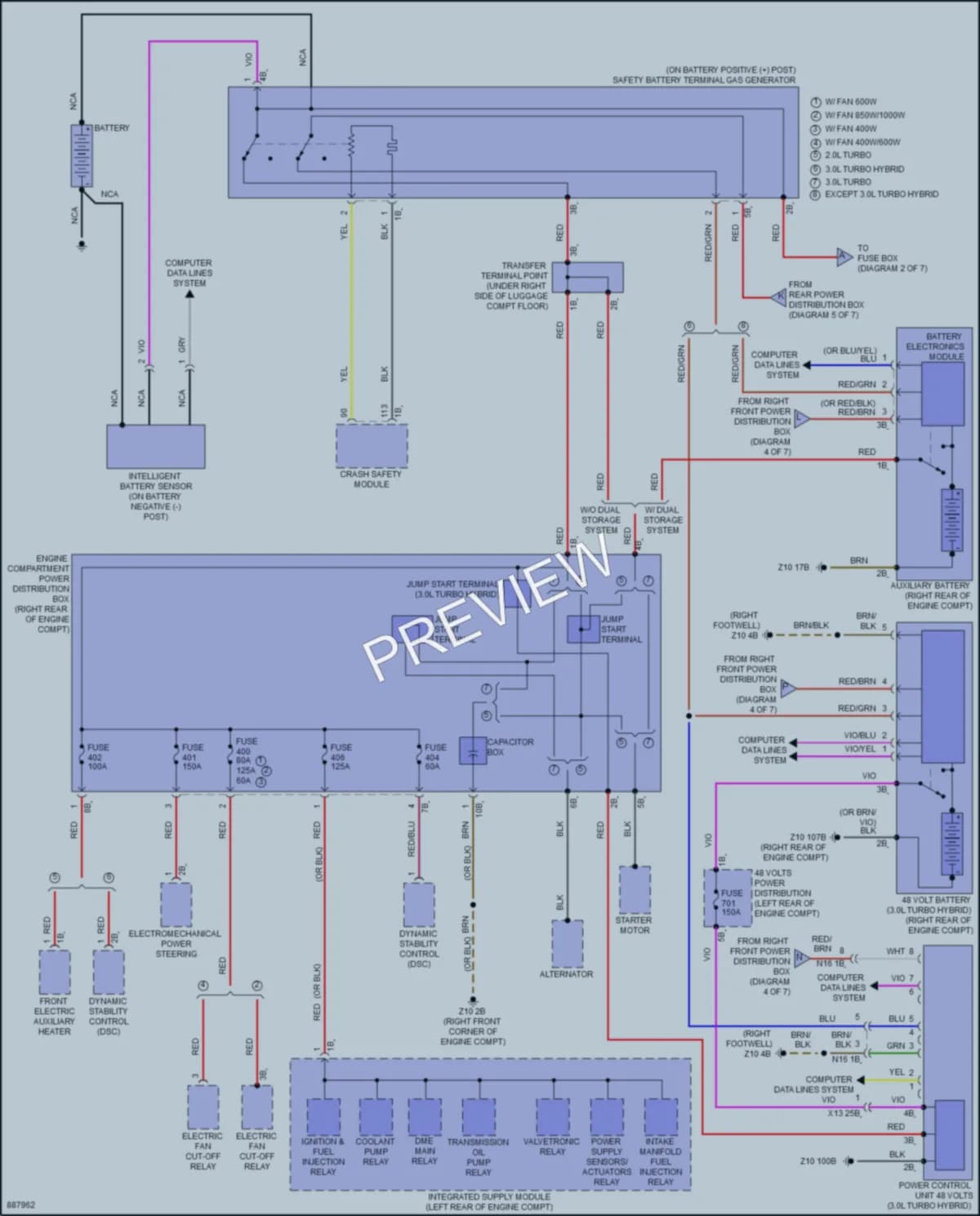 2024 BMW M440iGranCoupe Power Distribution wiring diagram preview