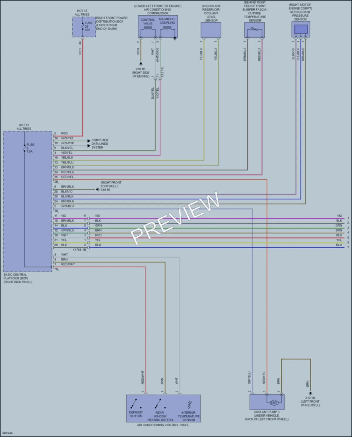 2024 BMW X1SAV Air Conditioning wiring diagram preview