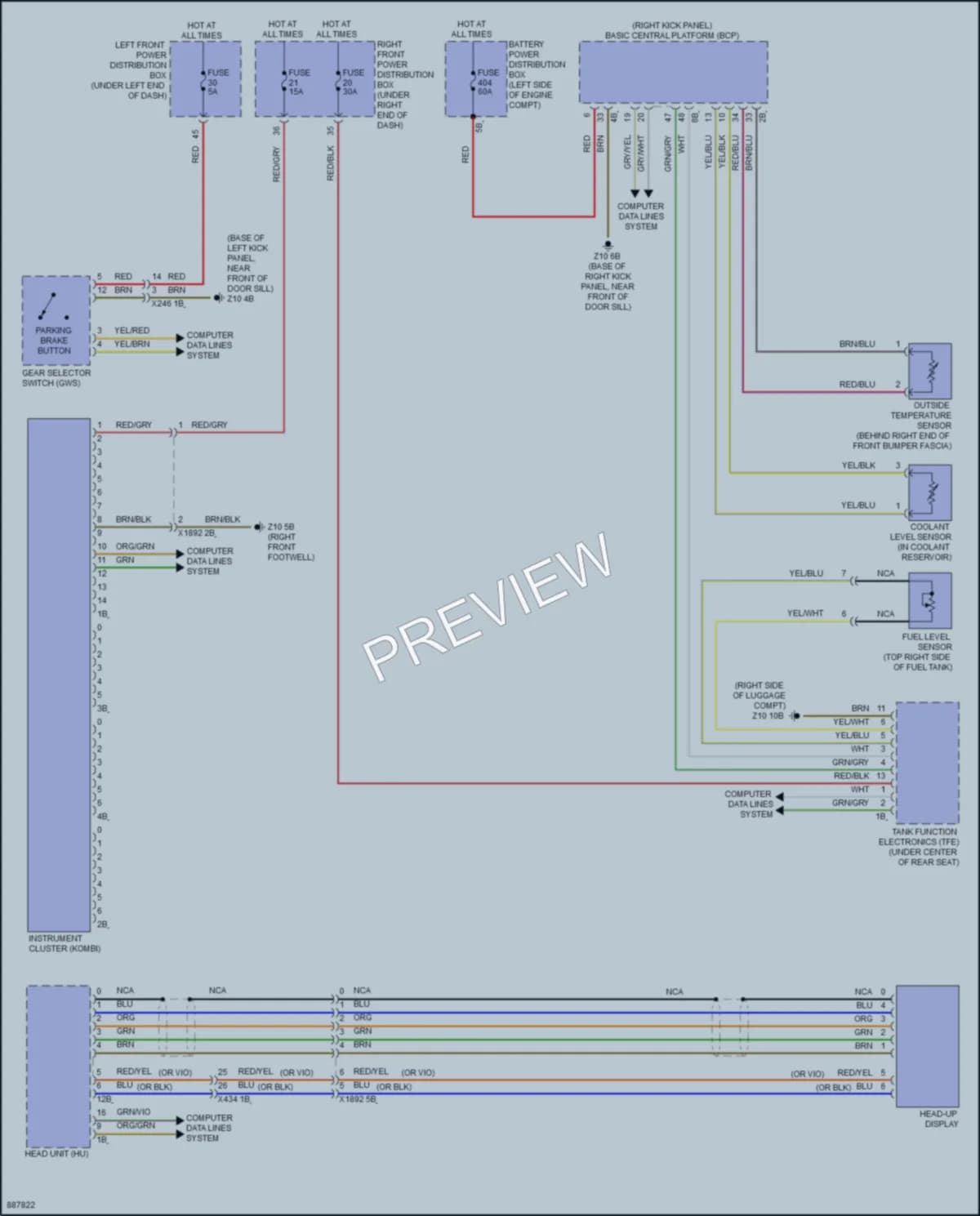 2024 BMW X2 Instrument Cluster wiring diagram preview