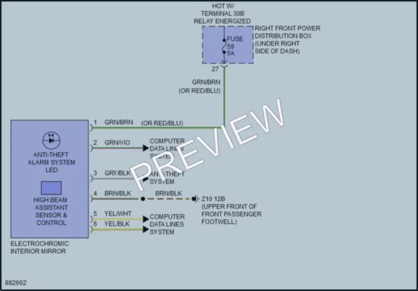 2024 BMW X3 Power Mirrors wiring diagram preview