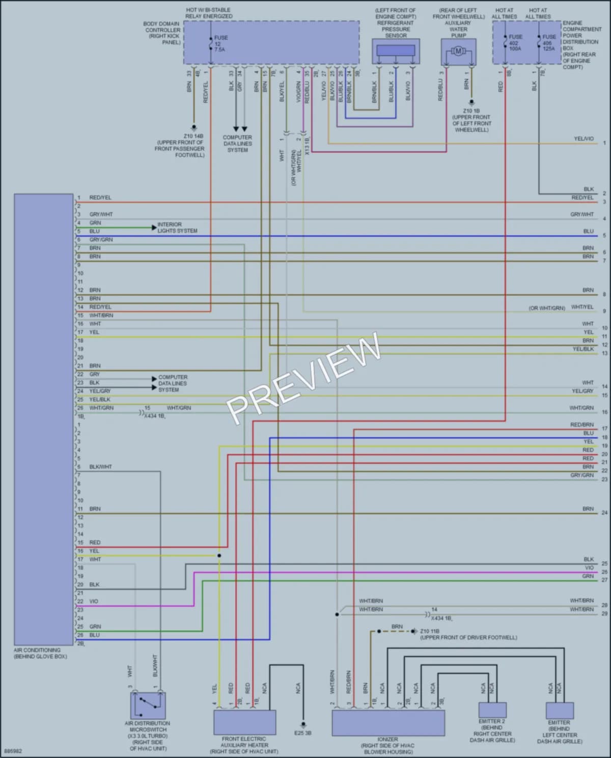 2024 BMW X3M Air Conditioning wiring diagram preview