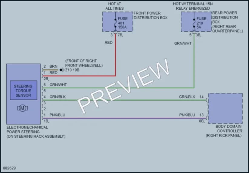 2024 BMW X3M Electronic Power Steering wiring diagram preview