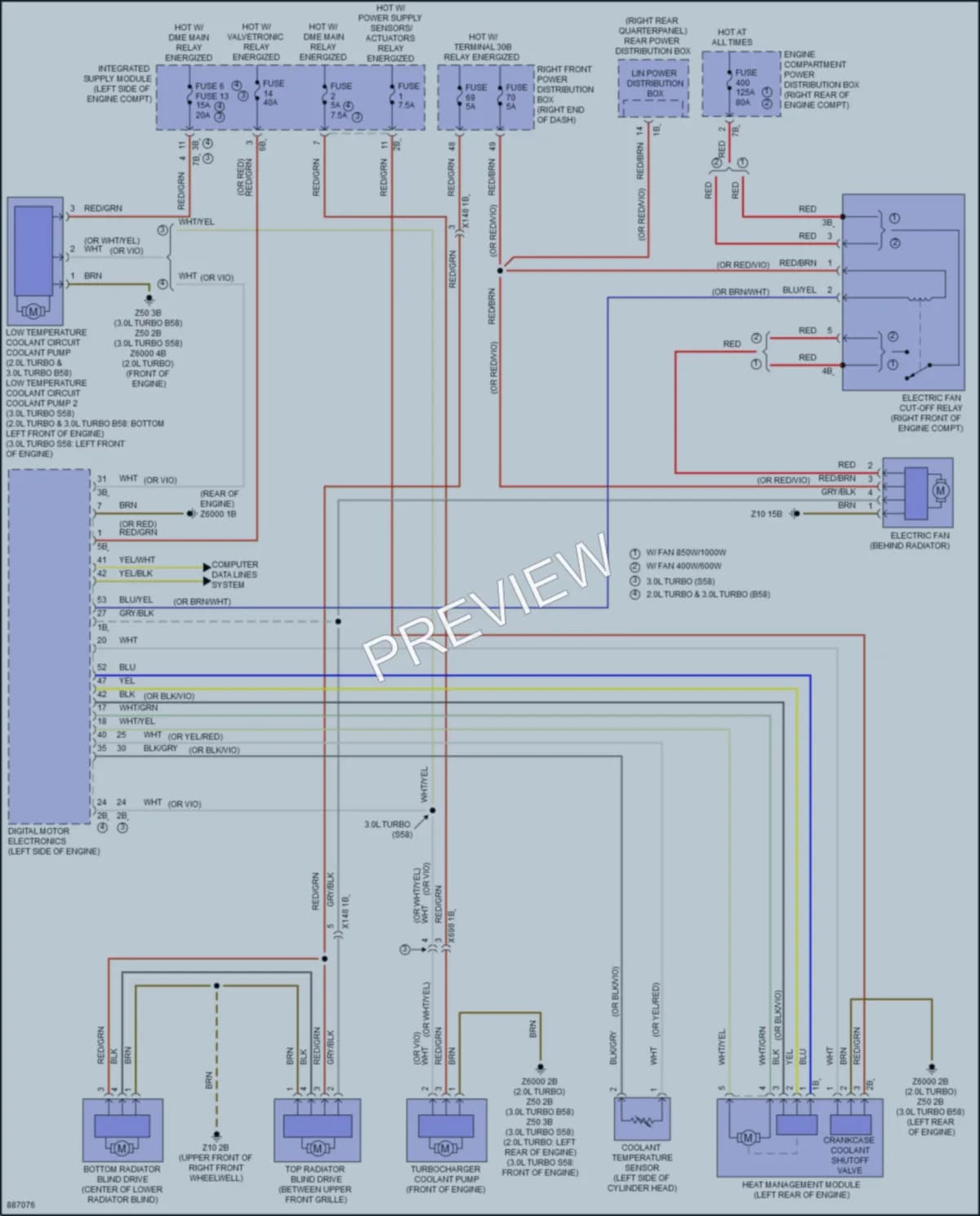 2024 BMW X4 Cooling Fan wiring diagram preview
