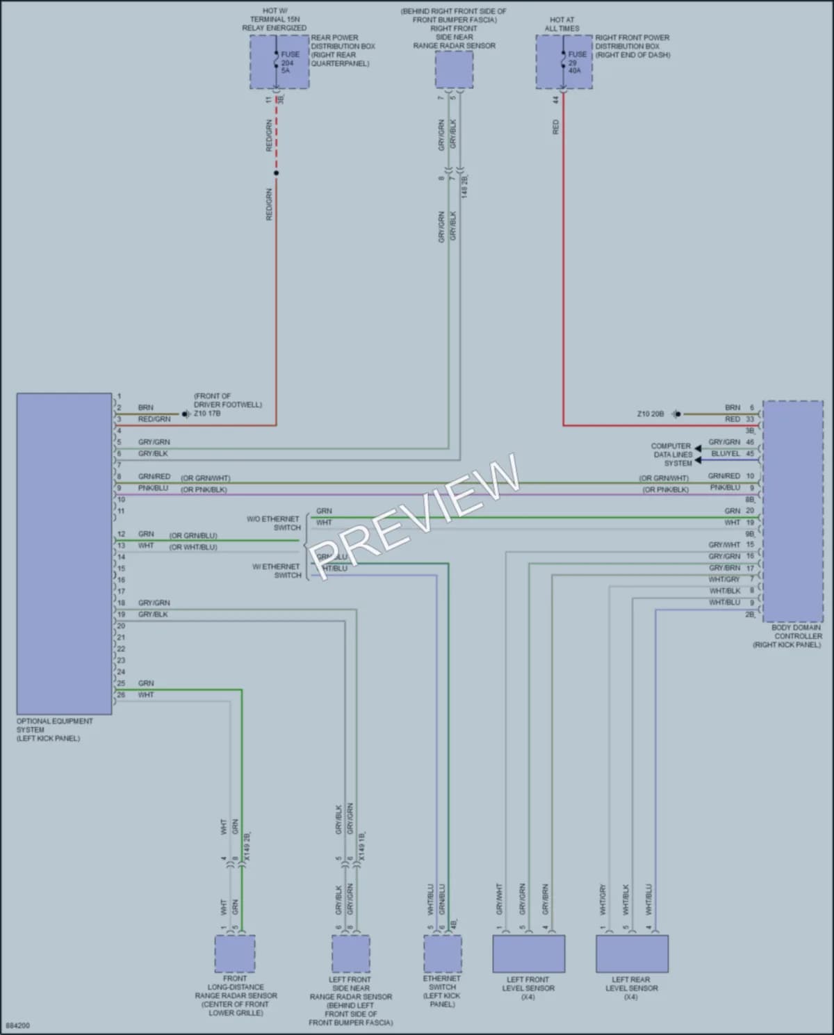 2024 BMW X4 Electronic Suspension wiring diagram preview