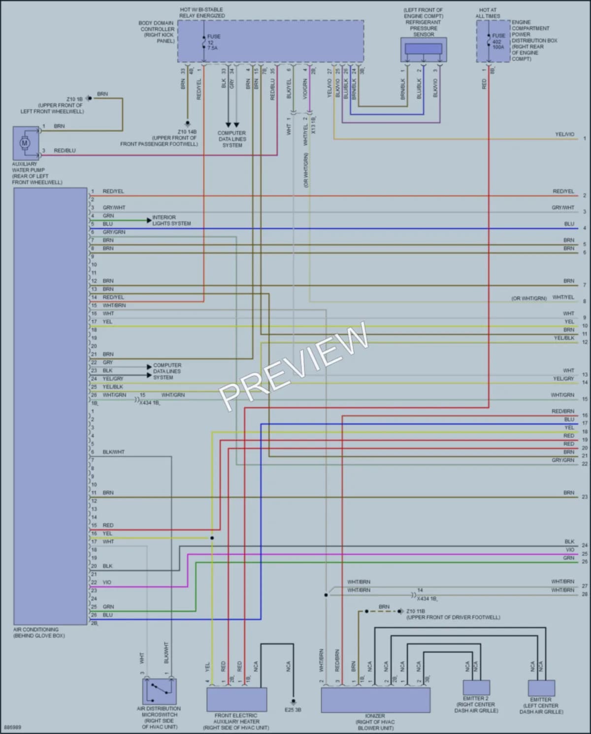 2024 BMW X4M Air Conditioning wiring diagram preview