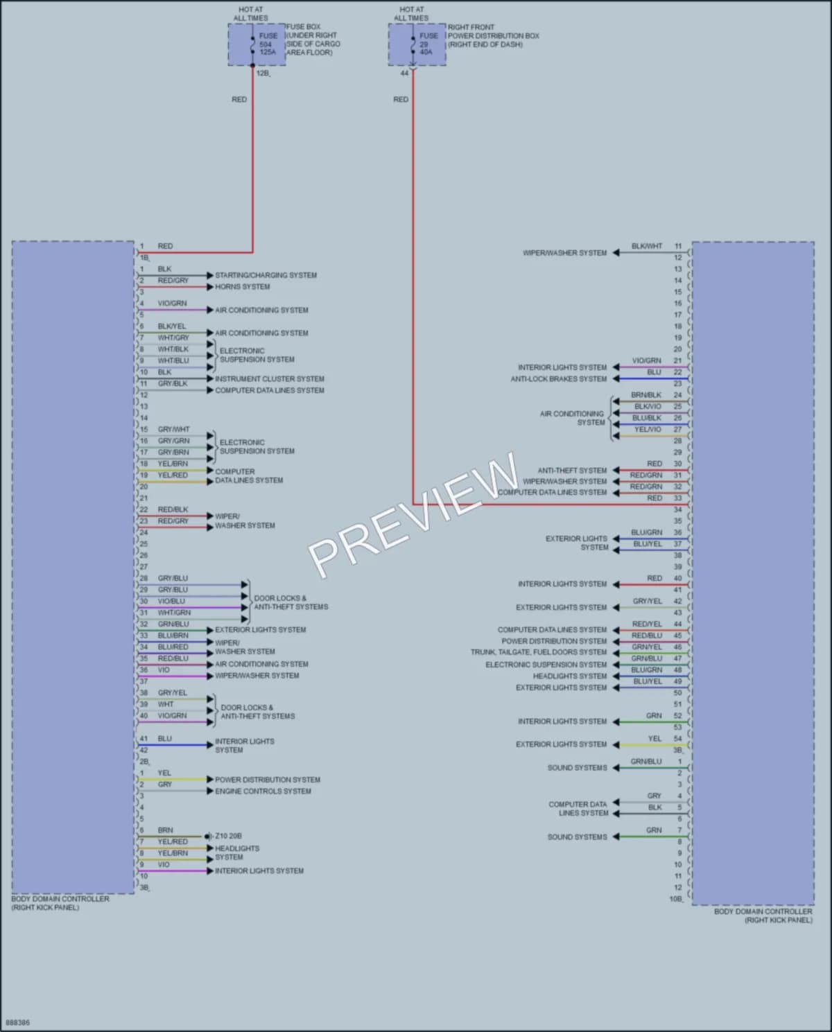 2024 BMW X4M Body Control Modules wiring diagram preview