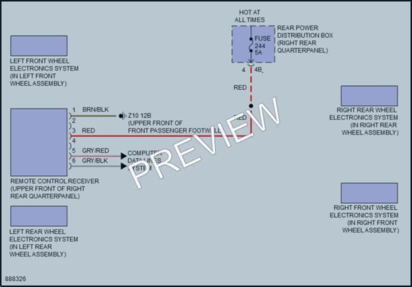 2024 BMW X4M Warning Systems wiring diagram preview