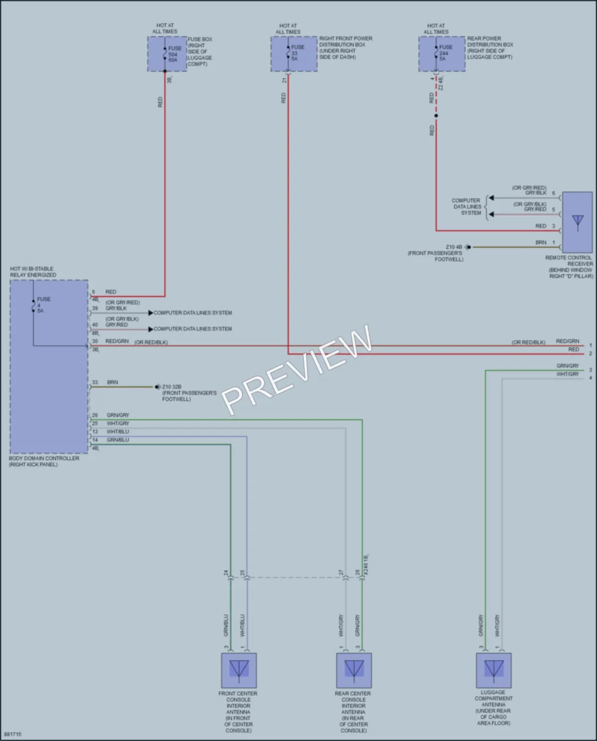 2024 BMW X5 Anti Theft wiring diagram preview