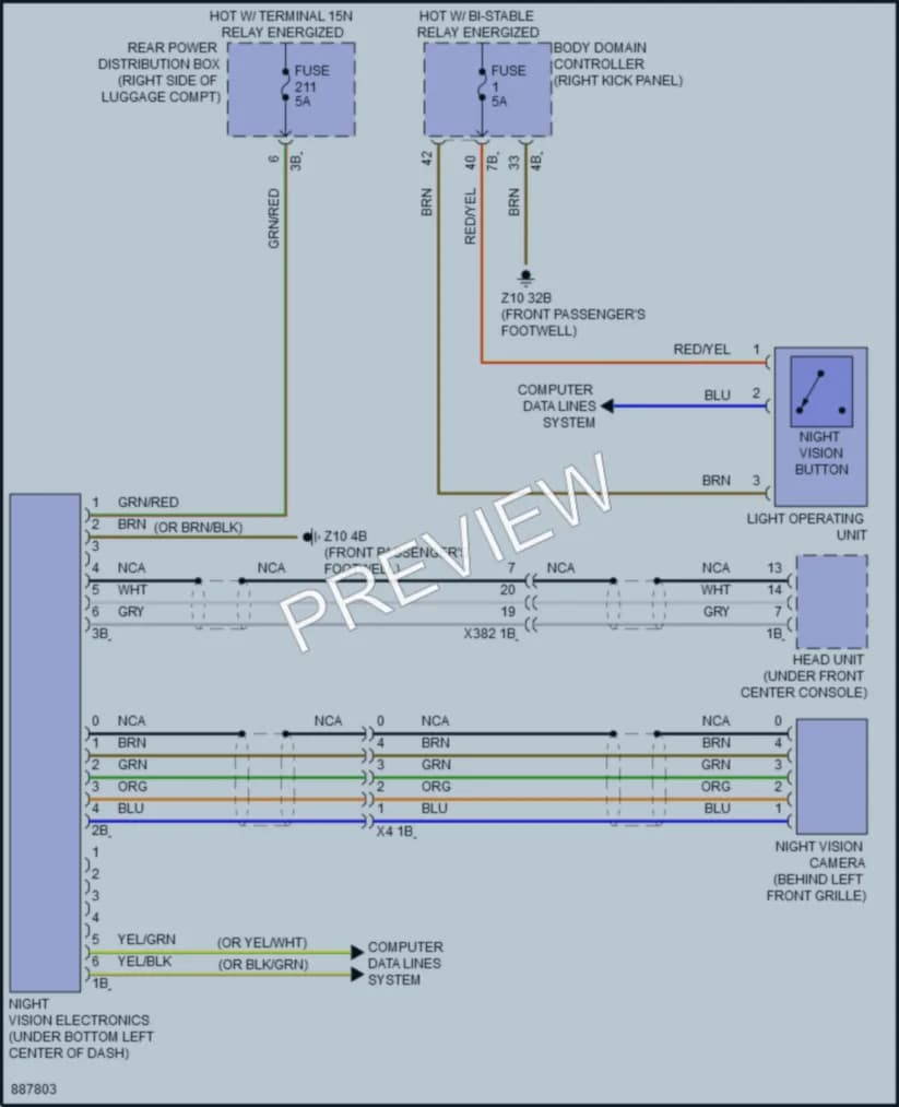 2024 BMW X5 Instrument Cluster wiring diagram preview