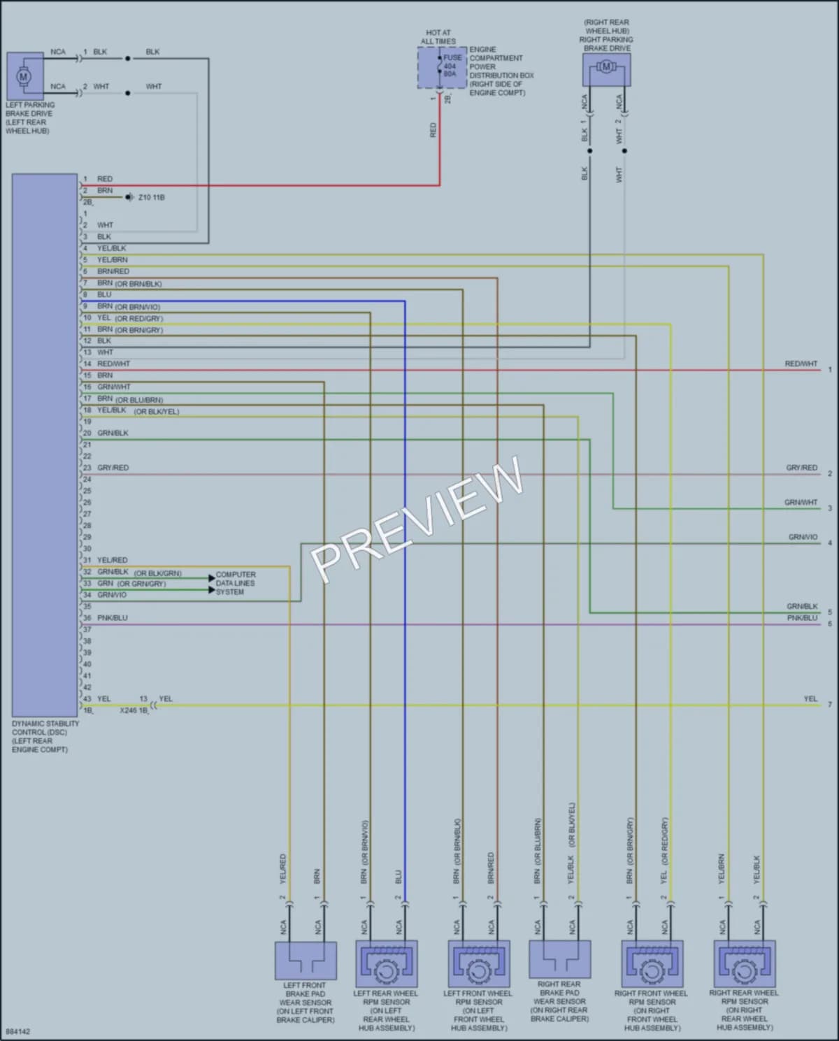 2024 BMW X5M Anti Lock Brakes wiring diagram preview