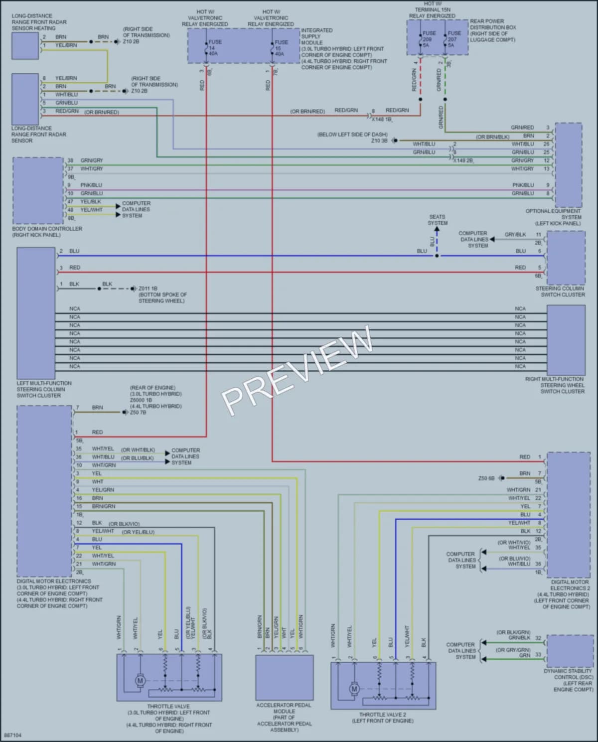 2024 BMW X5M Cruise Control wiring diagram preview