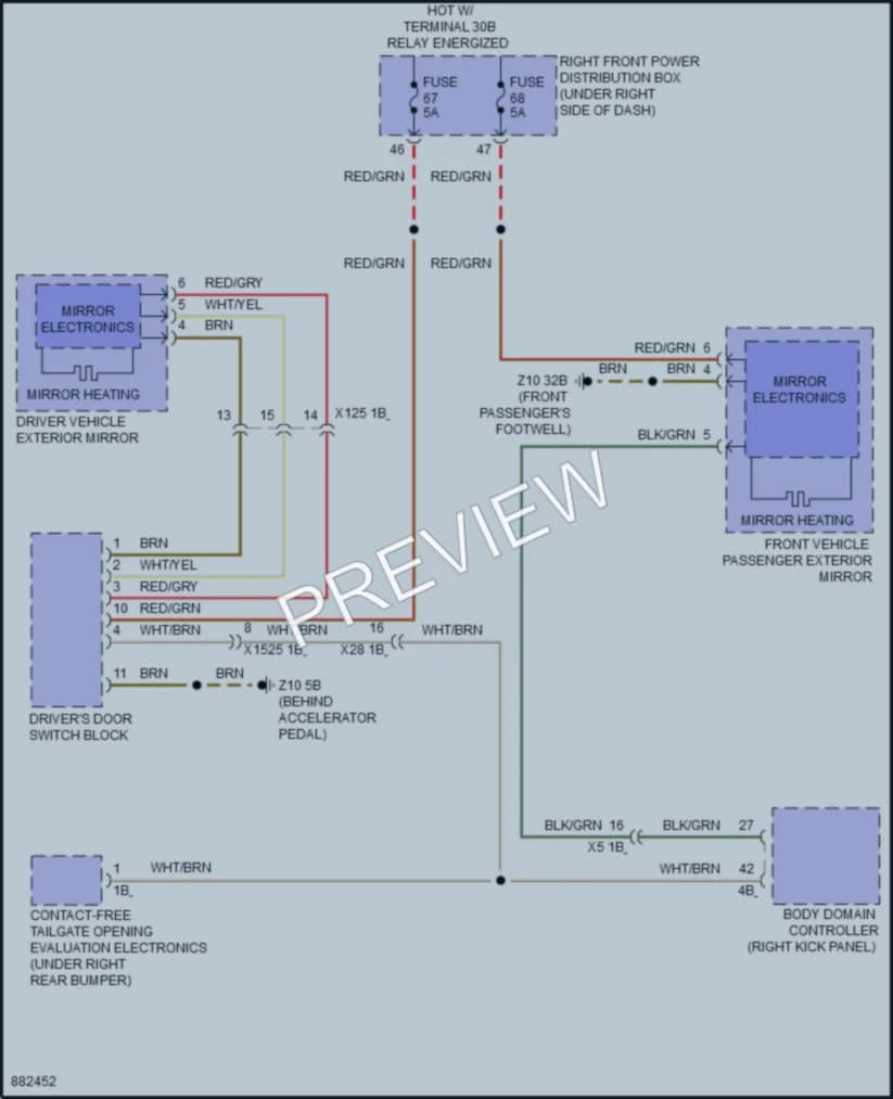 2024 BMW X5M Defoggers wiring diagram preview