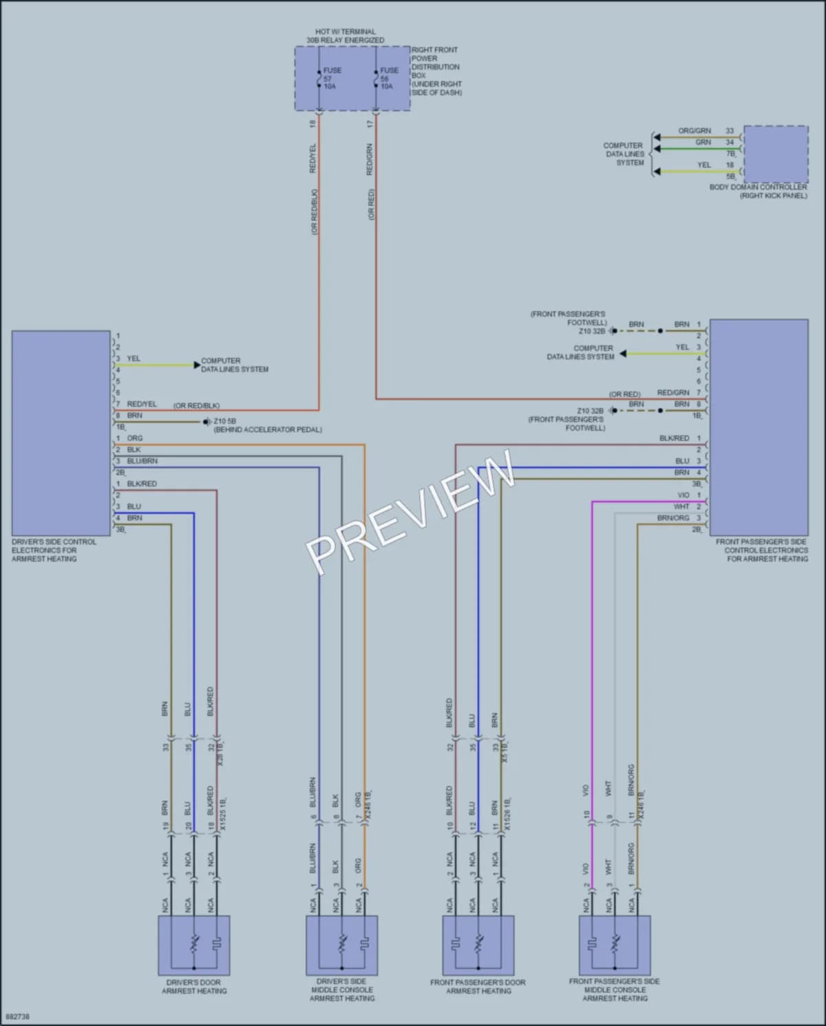 2024 BMW X5M Power Seats wiring diagram preview