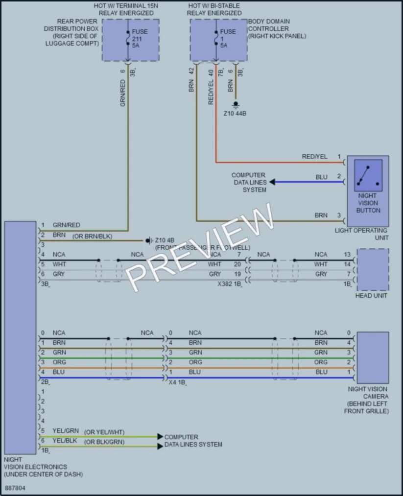 2024 BMW X6 Instrument Cluster wiring diagram preview
