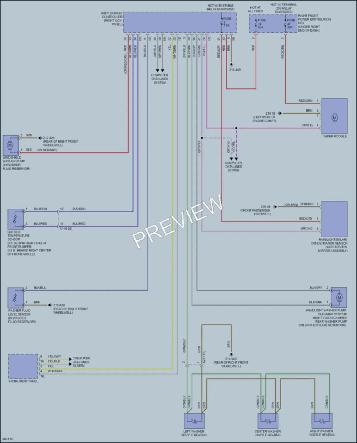 2024 BMW X6 Wiper Washer wiring diagram preview