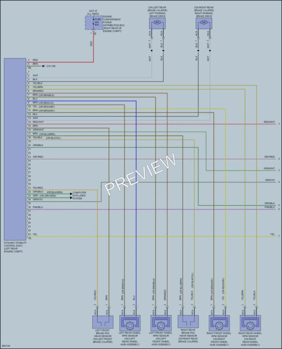 2024 BMW X6M Anti Lock Brakes wiring diagram preview