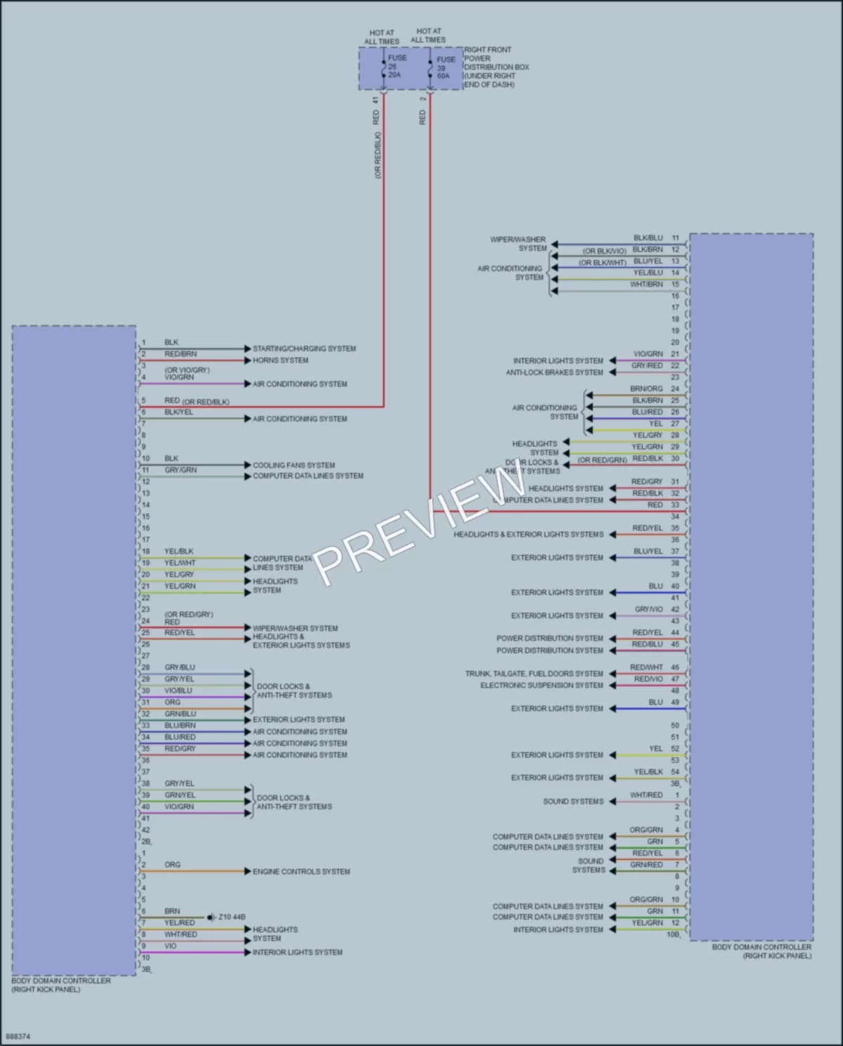 2024 BMW X6M Body Control Modules wiring diagram preview