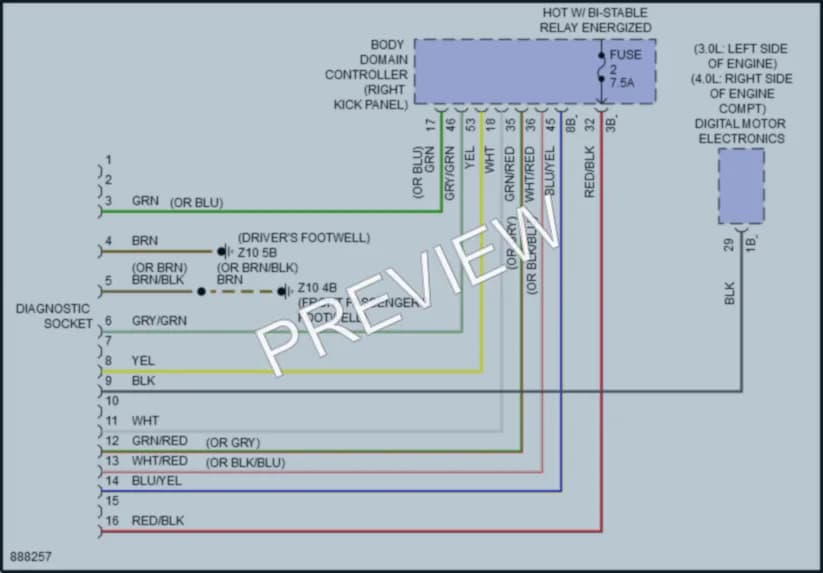 2024 BMW X6M Computer Data Lines wiring diagram preview