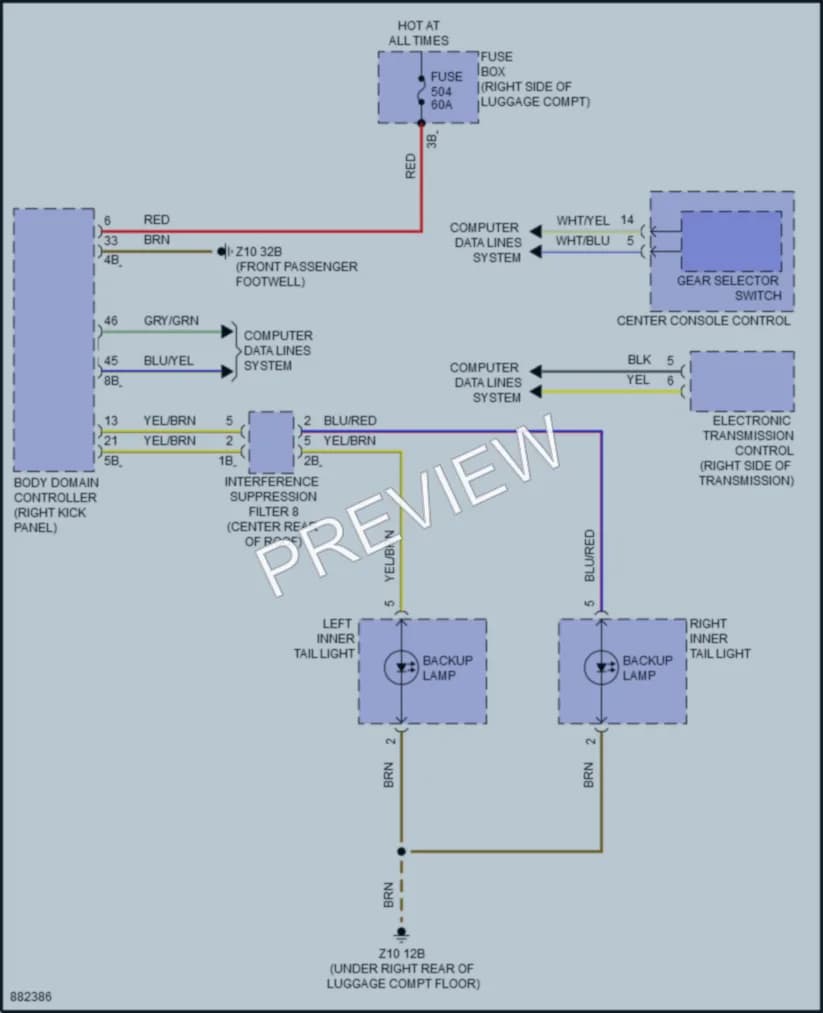 2024 BMW X6M Exterior Lights wiring diagram preview