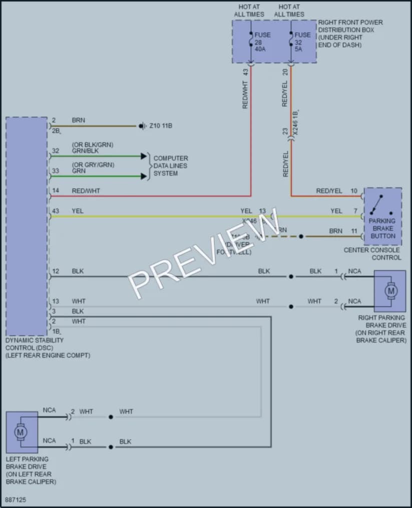 2024 BMW X6M Shift Interlock wiring diagram preview