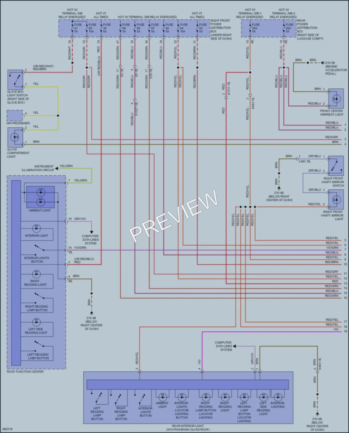 2024 BMW X7 Interior Lights wiring diagram preview