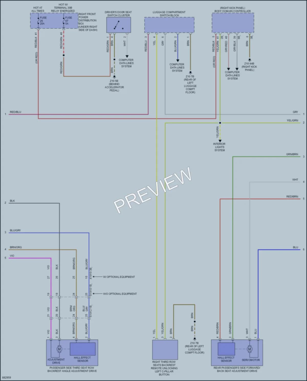 2024 BMW X7 Memory Systems wiring diagram preview