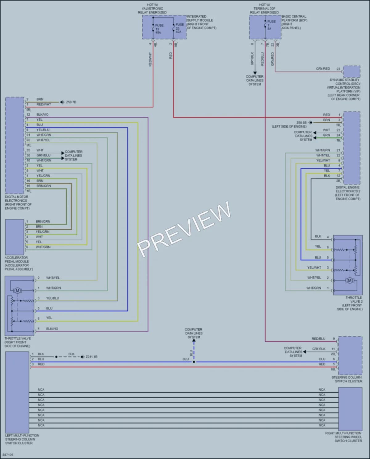 2024 BMW XM Cruise Control wiring diagram preview