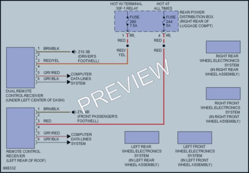 2024 BMW XM Warning Systems wiring diagram preview