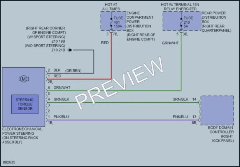 2024 BMW Z4 Electronic Power Steering wiring diagram preview