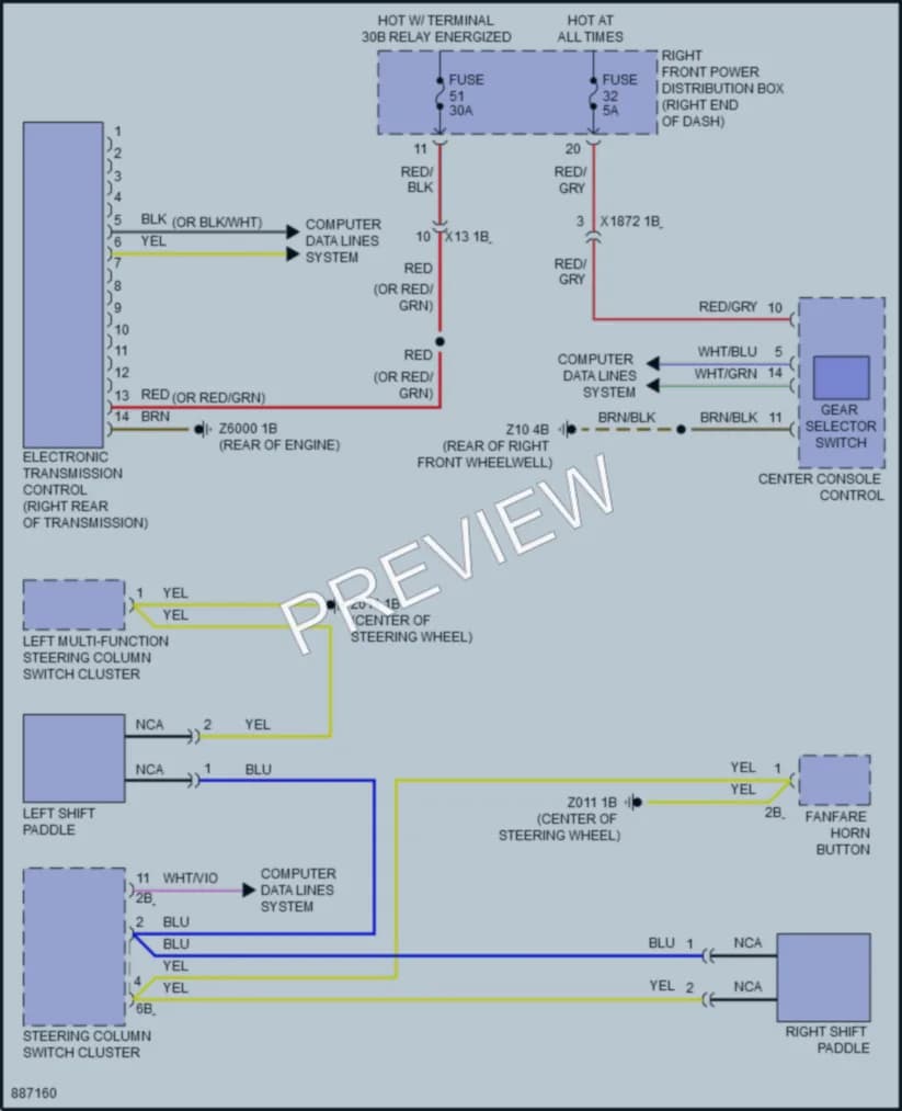 2024 BMW Z4 Transmission wiring diagram preview