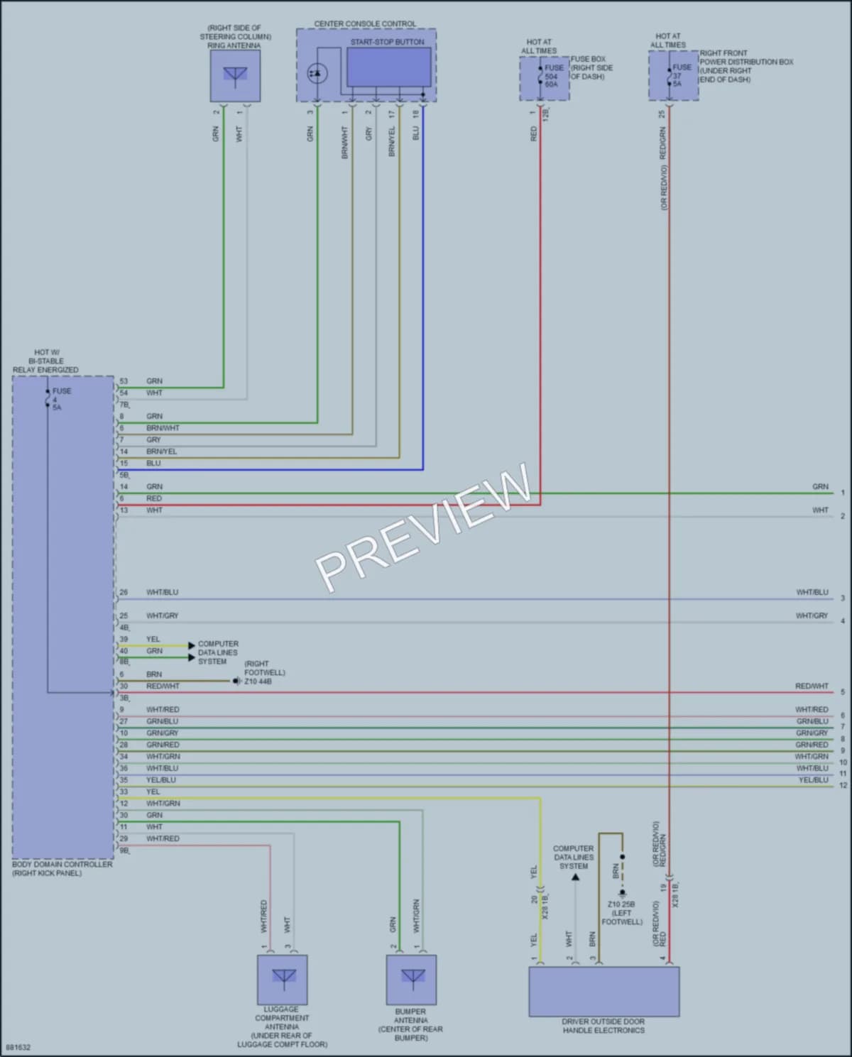 2024 BMW i4GranCoupe Anti Theft wiring diagram preview