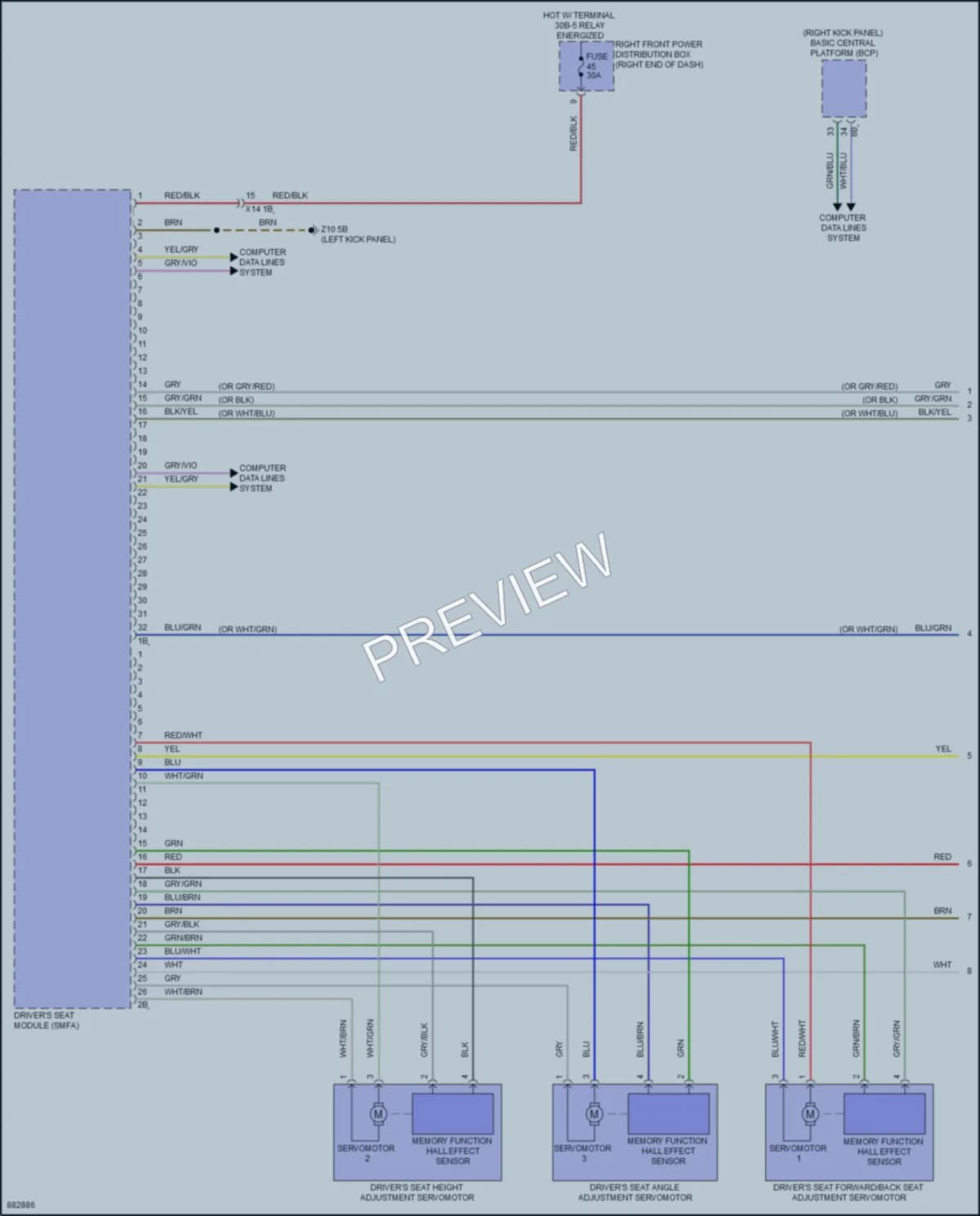 2024 BMW i7 Memory Systems wiring diagram preview