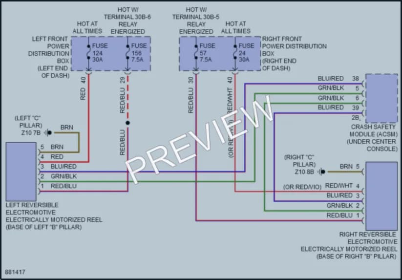 2024 BMW i7 Passive Restraints wiring diagram preview