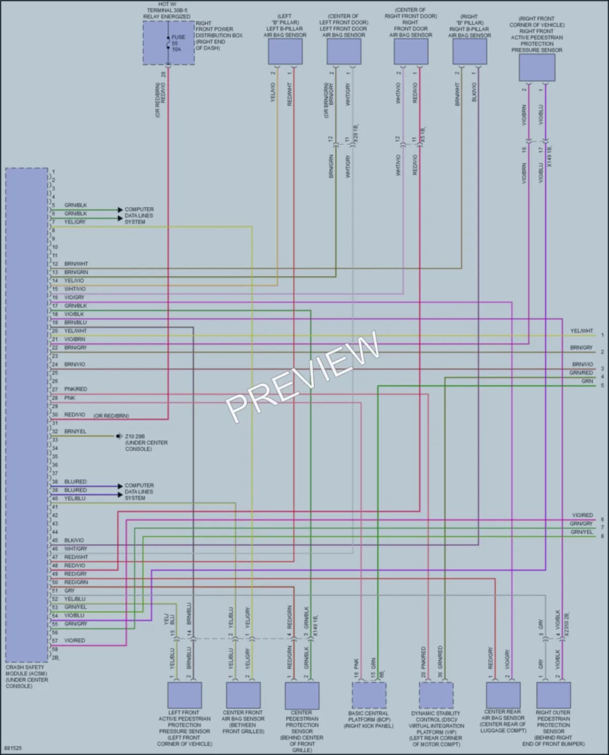 2024 BMW i7 Supplemental Restraints wiring diagram preview