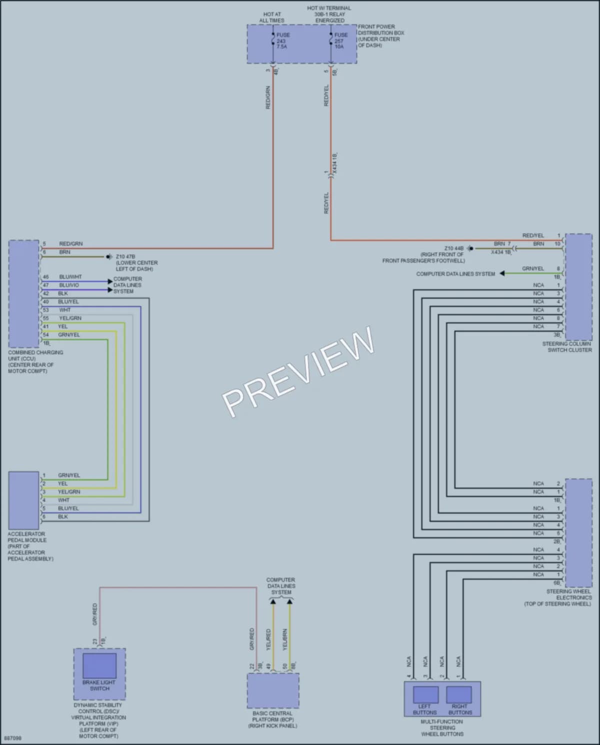 2024 BMW iX Cruise Control wiring diagram preview